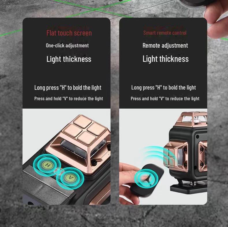 Autocolante de perete cu nivel laser verde de înaltă precizie, cu 16 linii, pentru utilizare în aer liber