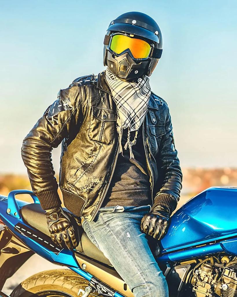 4Pcs Outdoor Sport Windproof Mask Goggle HD Motorcycle Glasses Snowboard Eyewear Riding Motocross Summer UV Protection Sunglasse