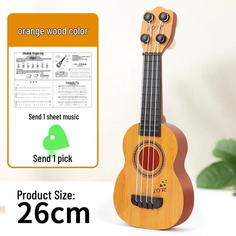 Astronaut-Themed Children's Ukulele: Playable Beginner's Four-String Guitar Toy