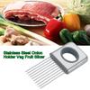 Stainless Steel Onion Holder Fruits Veg Meat Cutter Slicer Peeler Chopper with 10 Prongs