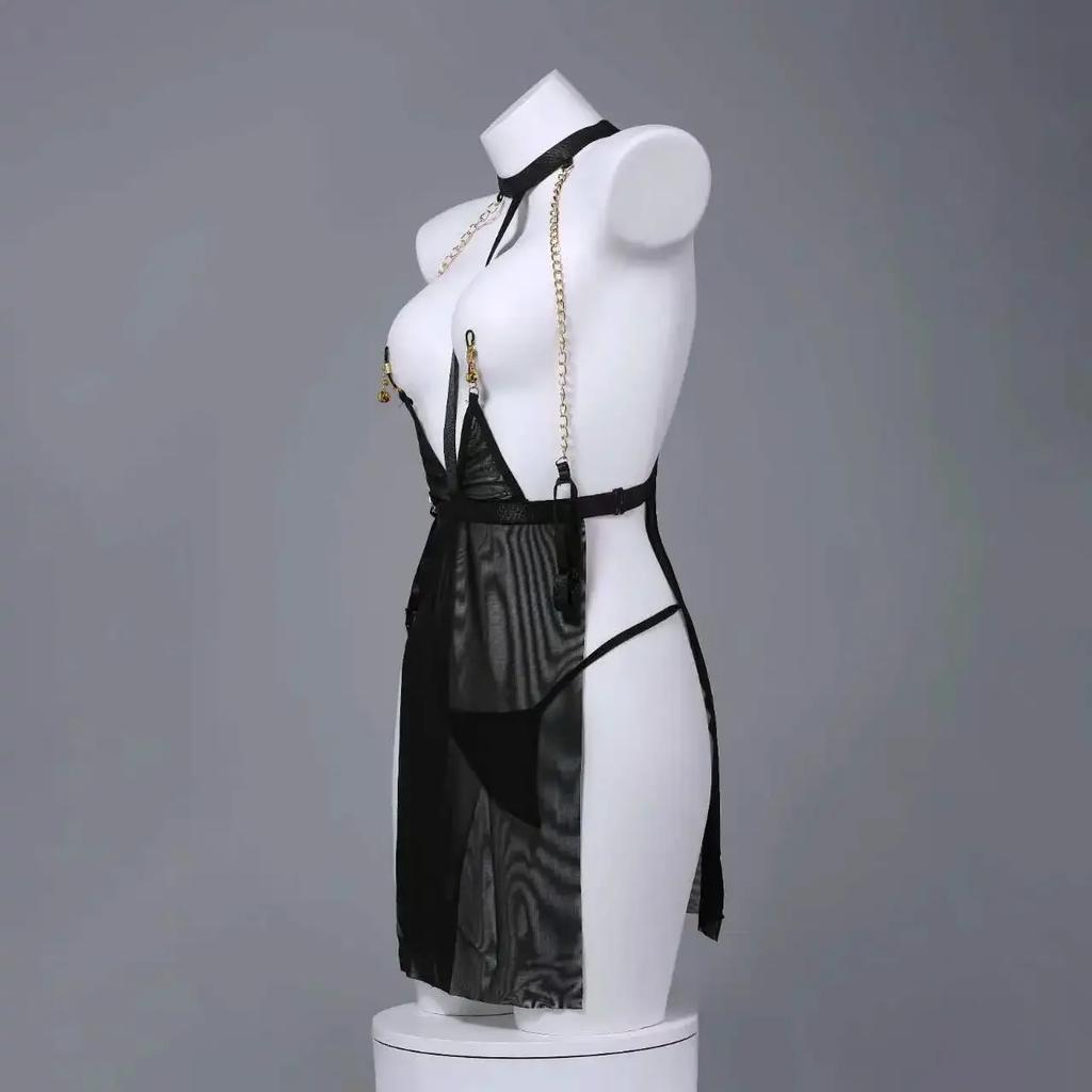 Sexy Lingerie For Women Low Cut Crotchless Bodysuit Erotic Underwear Set Sex Bodysuit Transparent Sexy Porno Nightie