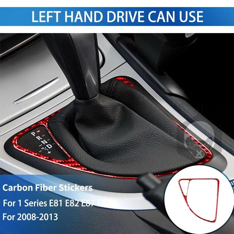 Pentru BMW Seria 1 E81 E82 E87 E88 2008-2013 Trim de schimbător de viteze Autocolant din fibră de carbon Cutie de viteze Interior Carcasa panoului consolă centrală