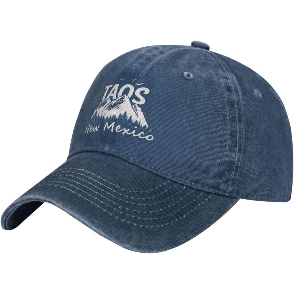 Taos New Mexico Mountain Graphic Washed Baseball Cap Retro Distressed Dad Hat Casual