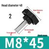 Sexpunkts gummihuvud plastvred bult handtag (M4-M12)