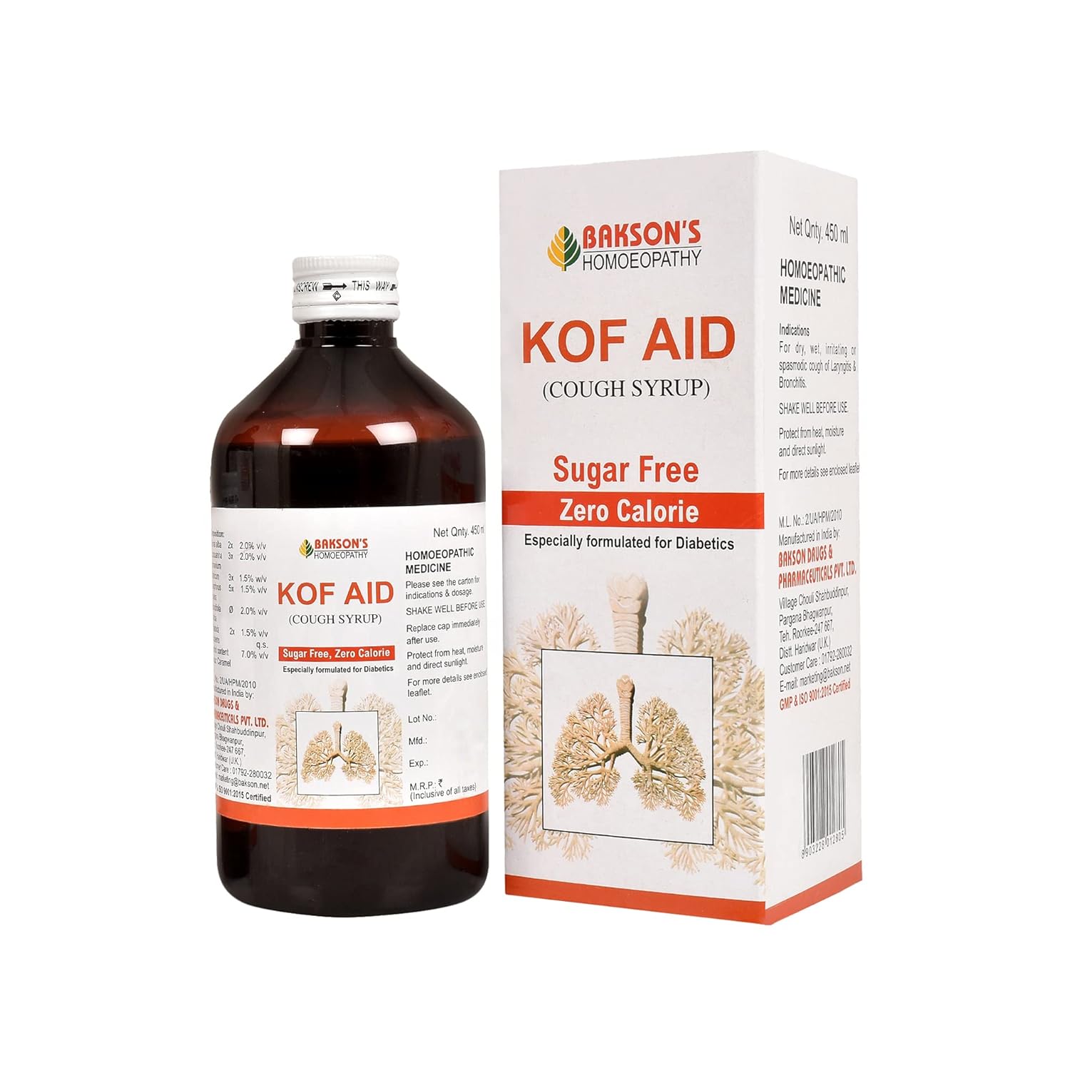 

доктор. Бакші с Баксон с Гомеопатія Kof Aid Безцукровий Сироп Для Комфорту Горла І Полегшення Дихальних Шляхів Формула Підтримки 450 мл