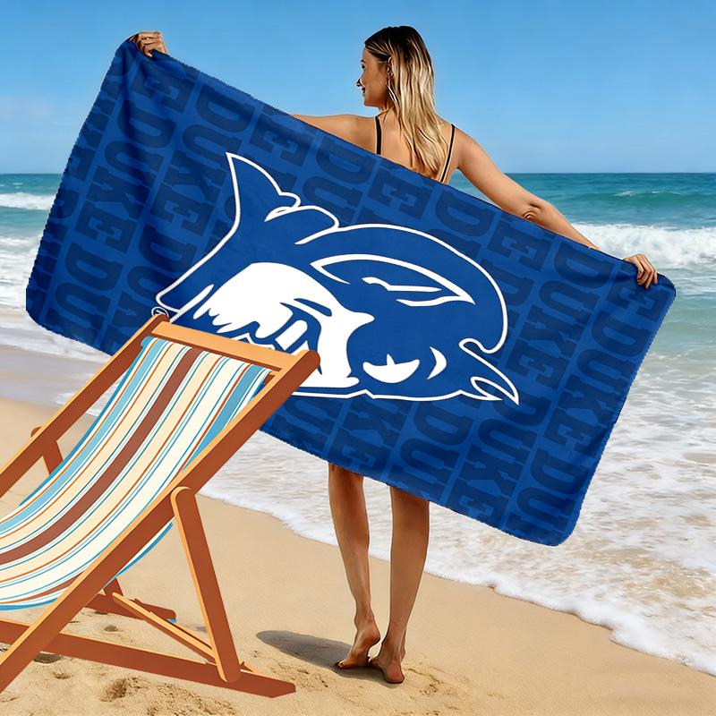 Duke Blue Devils Print Beach Towel, Large Soft Quick Dry Towel for Beach Camping Swimming