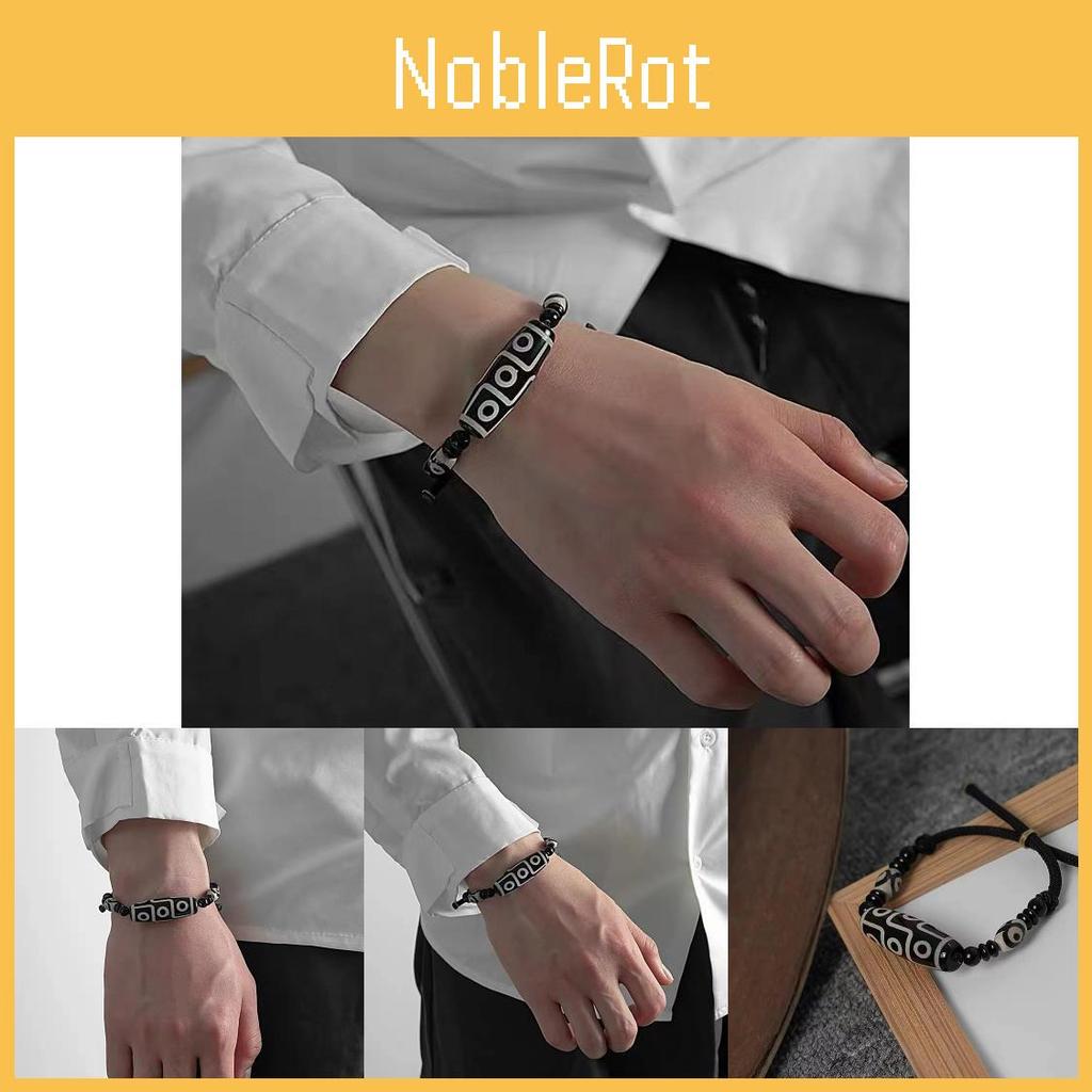 National Style Ceramic Dzi Bead Bracelet Unisex Jewelry For 2024 Summer