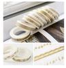 2 Rolls Random Masking Paper Washi Tape Cute Gold Fence Lace DIY Scrapbooking