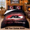 Literie Modèle AZ Alkmaar Ensemble 3 Pièces Nom Personnalisé, Drap de Lit et Taies d'Oreiller Pour Chambre à Coucher à Domicile