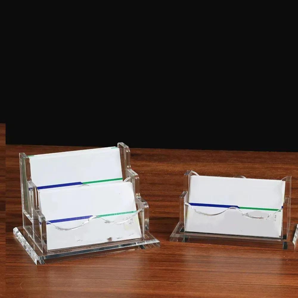 Transparent Name Card Display Stand Elegant Desktop Display Holder  Reception