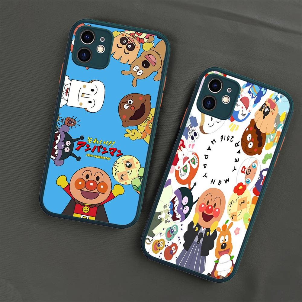 Cartoon Cute Fashion A-anpanmanes Matte Transparent Phone Cover For IPhone Case 16 15 14 13 12 11 Pro Max X XS Max Plus
