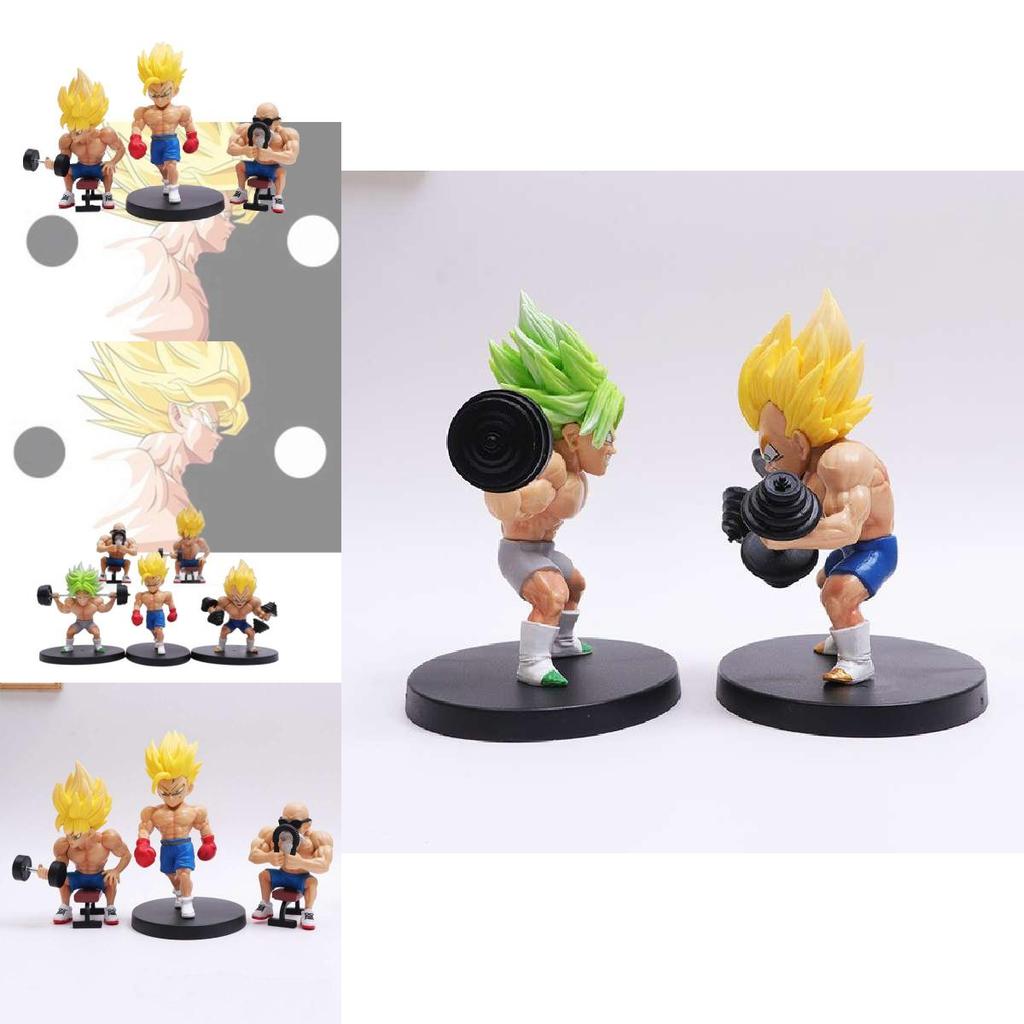 High Quality Dragon Ball Fitness Goku Muscle Strengthening Master Roshi Vegeta Model Ornament