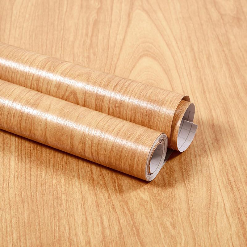 40CM X 3M Furniture Renovation Stickers Self-adhesive Wood Grain Stickers Wallpaper Cabinets Wooden Doors Tabletops Waterproof