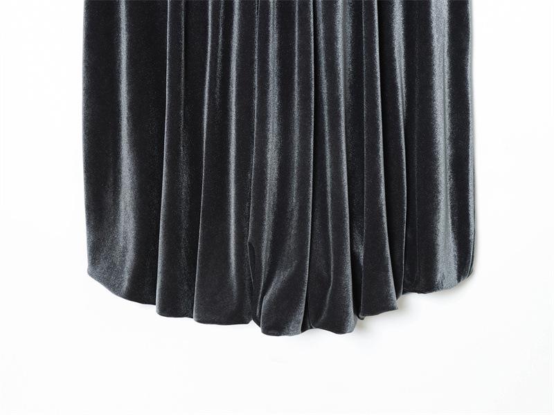 2025 Stylish European-American Velvet Balloon Dress for Women