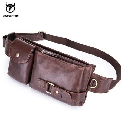 Real Leather Waist Packs Fanny Pack Belt Bag Phone Pouch Bags Travel Waist Pack Male Small Waist Bag Leather Pouch