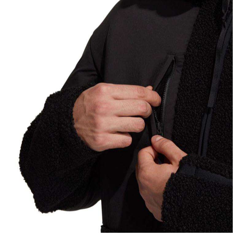 Adidas Sports Lifestyle Series Hooded Warm Zipper Casual Jacket Men Jackets Black H13792