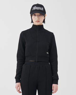 Fdr Crop Essential Zip Up_Black