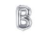 Balon Foliowy Litera "B" Srebrny 35 Cm