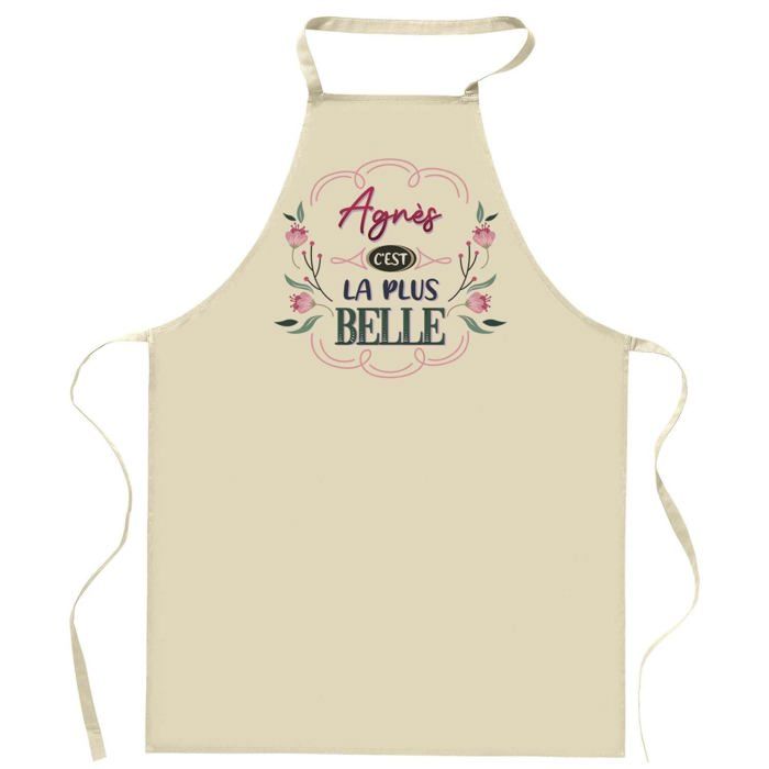 Tablier de cuisine - Agnès la plus belle - Impression bretonne - Coton résistant - Liens ajustables