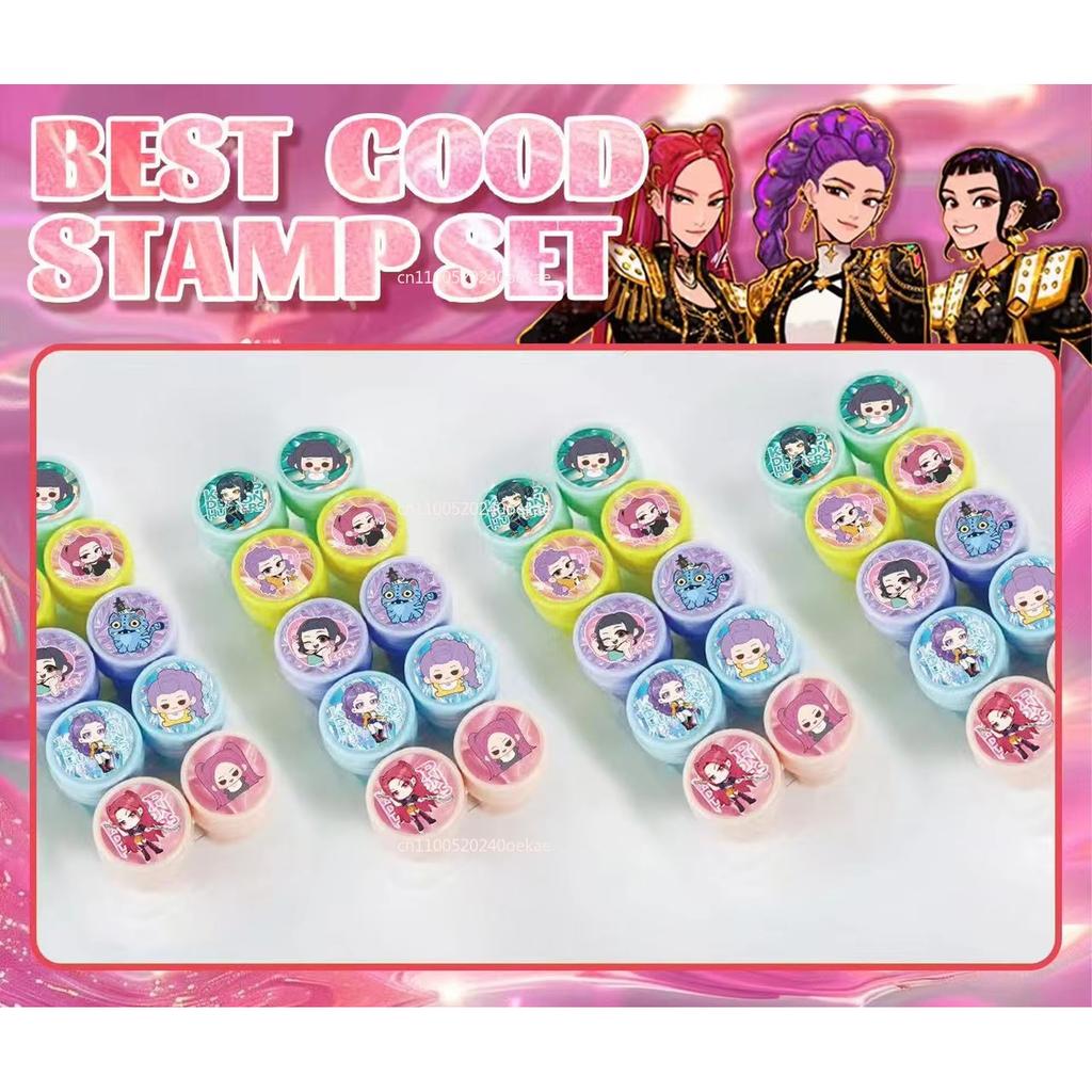 Kpop Łowcy Demonów Wzór Pieczęci Stempel Bogaty Wzór Różne Kształty Różnorodność Wciskany Druk Styl Kolor Losowa Dostawa