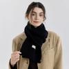 New Winter Versatile Solid Color Knitted Scarf Women's Autumn and Winter Wool Men's and Women's Couples Scarf with Shawl
