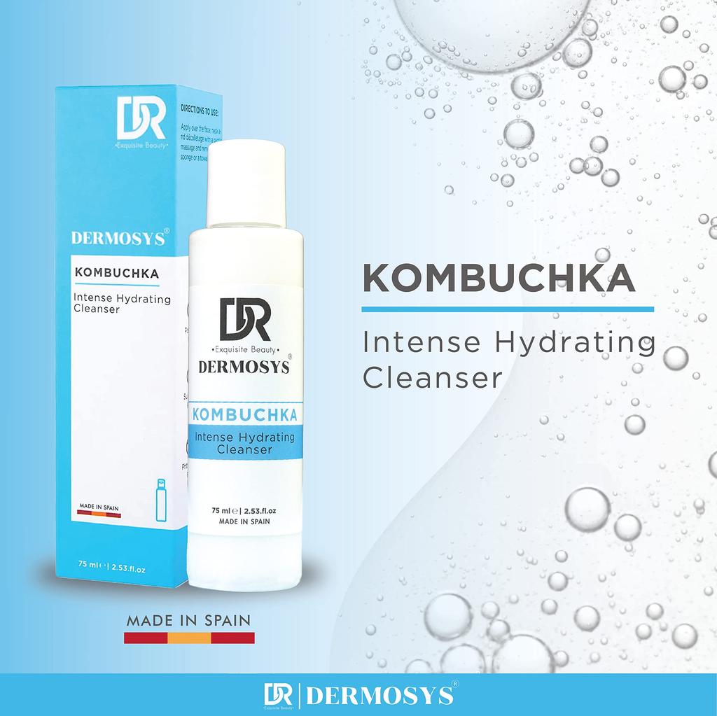 Dermosys Hydrating Cleanser for Women & Men | Gently Removes Impurities & Excess Oil | With Kombuchka & Black Tea Extract | Non-Drying Daily Facial