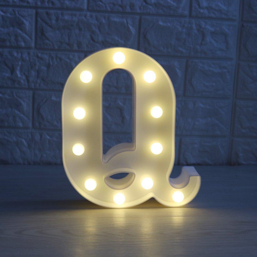 Wedding Decorative 26 Alphabet Name Letter LED Lights Luminous Number Lamp Romantic Theme Home Party Bedroom Decor Night Light