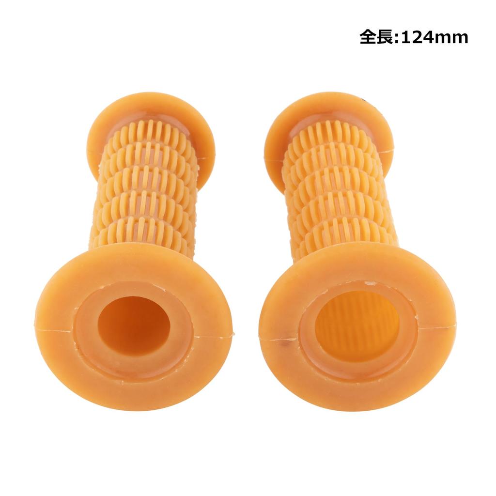 Kijima Motorcycle Parts Grips Type Rubber 124mm Type General Purpose Raw Rubber DT-1 22.2mm Non-penetrating 201-493