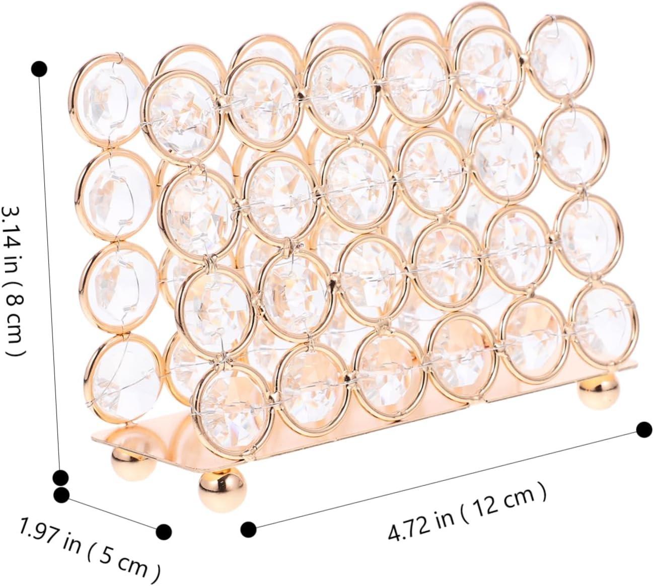 Nordic Crystal Napkin Holder Square Upright Tissue Box Metal Tissue Case Restaurant High Quality Metal Board Creative Napkin Box