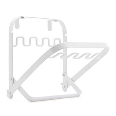 Foldable Trash Bag Stand Portable Extra Wide Thick Iron Garbage Bag Stand for Outdoor White