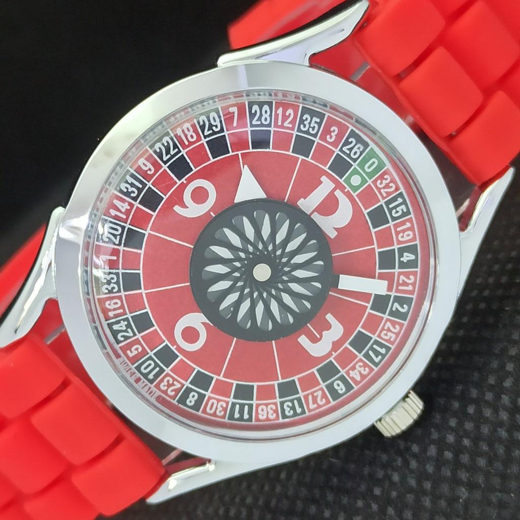 

REFURBISHED MECHAINCAL SWISS MENS POKER STYLE RED DIAL WATCH a289306-1 Sku548c-a289306