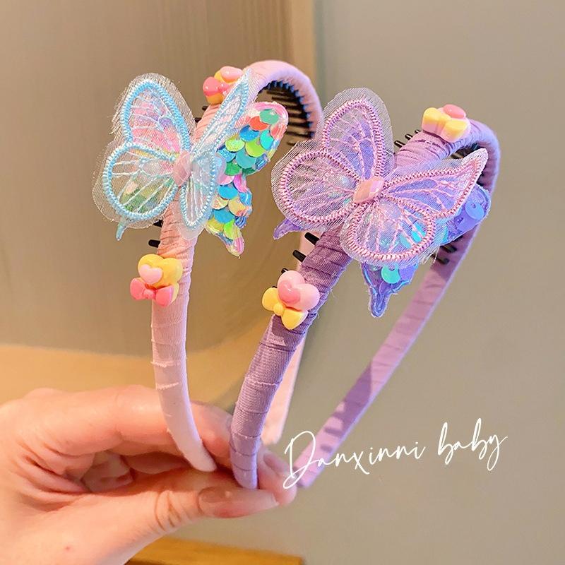Korean Style Butterfly Hair Hoops, Non-Slip Hair Accessories for Hair Control and Flyaway Taming