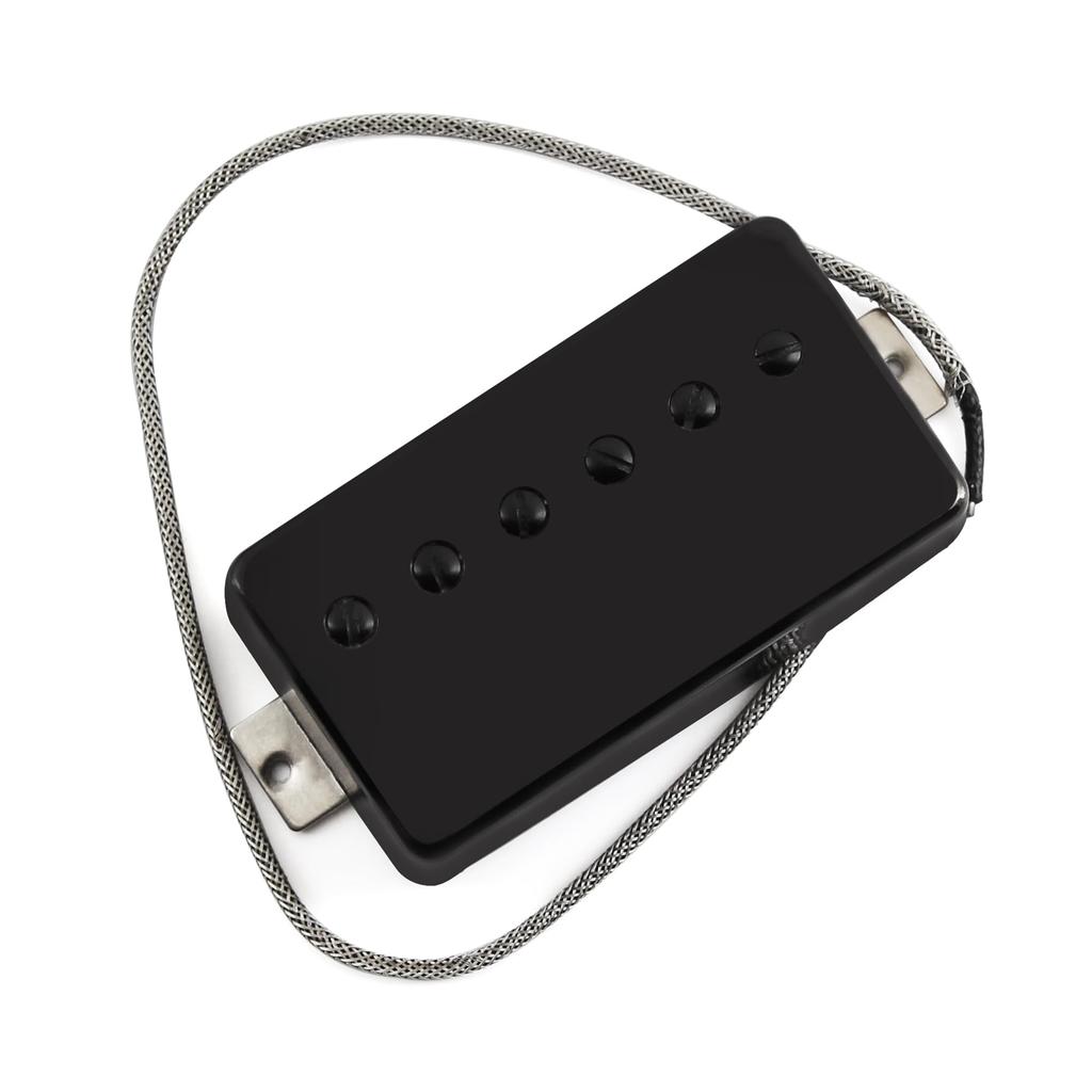 FLEOR Alnico5 Guitar Humbucker Pickup Set Bridge Neck for Guitars (Black) & LP-Style