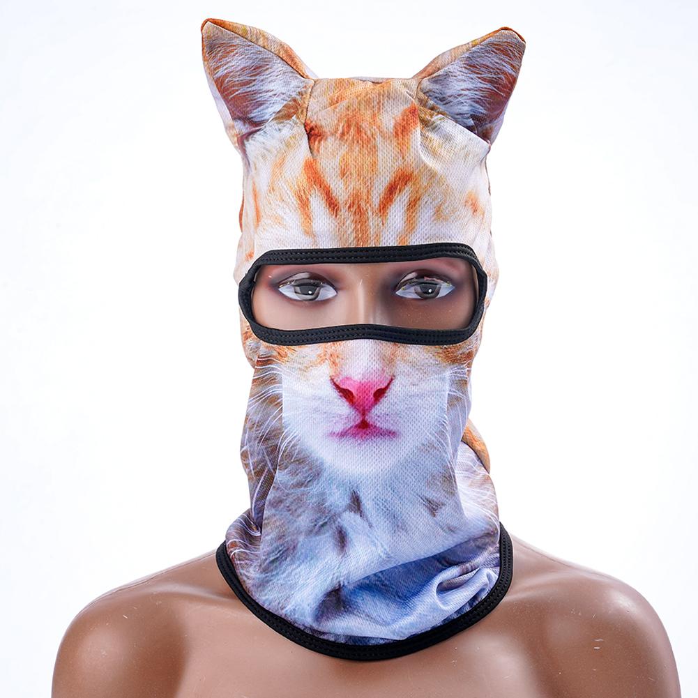 3D Katze Tier Ski Sturmhaube Skimaske mit Ohren, Geeignet für Musikfestivals, Raves, Ski, Halloween oder Party Outdoor