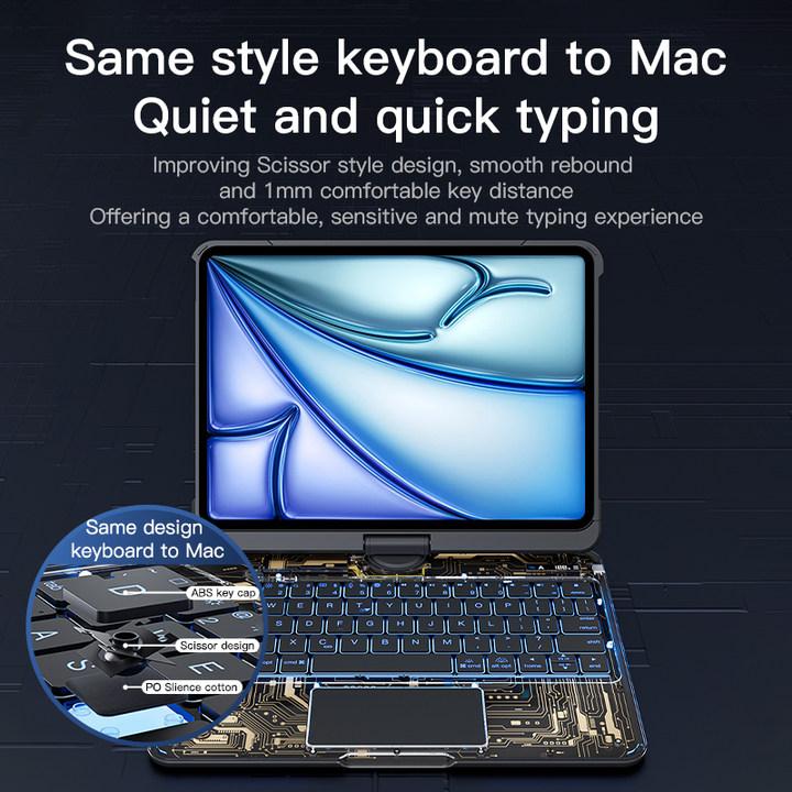 IFacemall InStock  Multi-Angle Adjustable 360° Rotated Keyboard Case for 360 case ipad Pro 11inch ipad 10.2/10.9 Inch I Pad