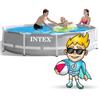 Frame Garden Pool 305 X 76 Cm 15-In-1 Intex 26702 + Bubble Machine For Free
