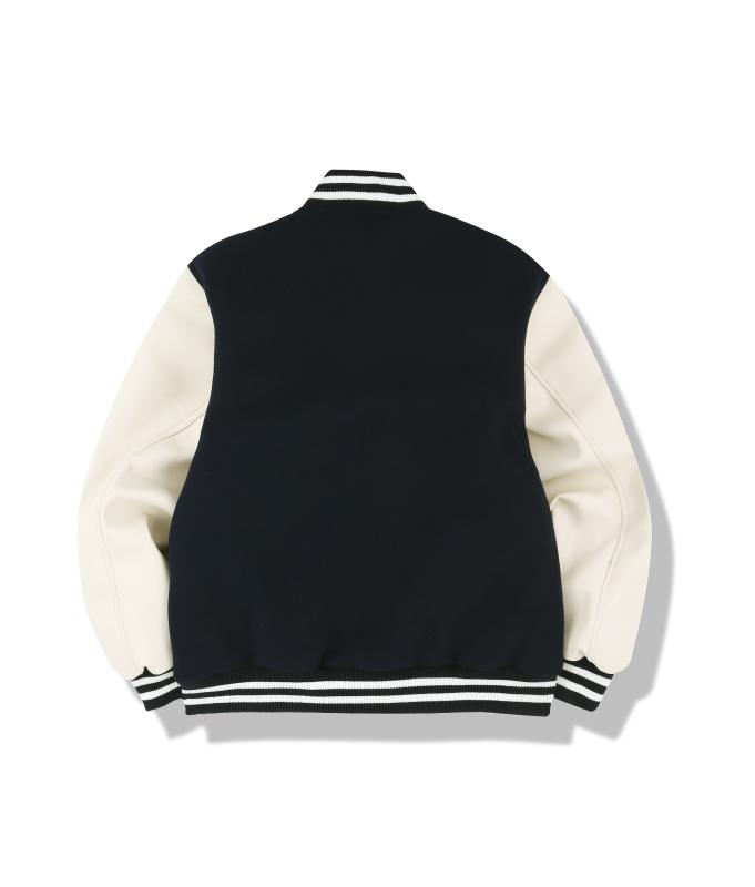 Raw Lab Ordinary Heavy Varsity Jacket (Navy)