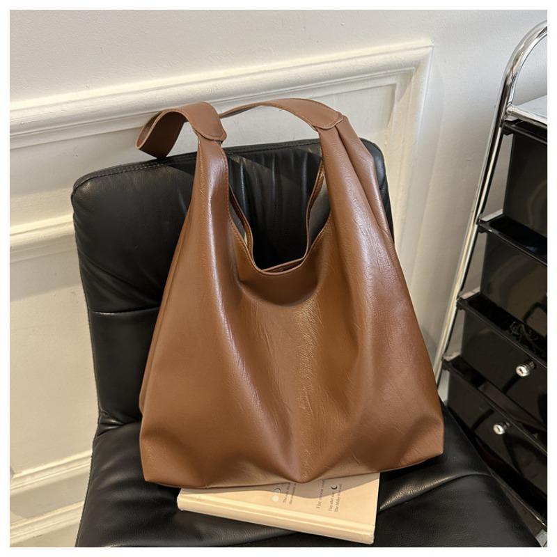 Spring New Korean Texture Trend Fashion Minimalist Casual Shoulder Tote Bag Women
