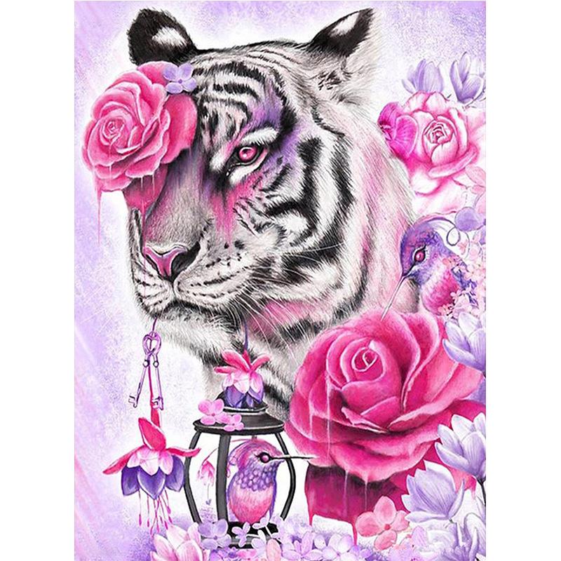 5D DIY Diamond Painting Lion Tiger and Horse Painting Diamond Embroidery Cross Stitch Kit Full Rhinestone Mosaic Home Decor
