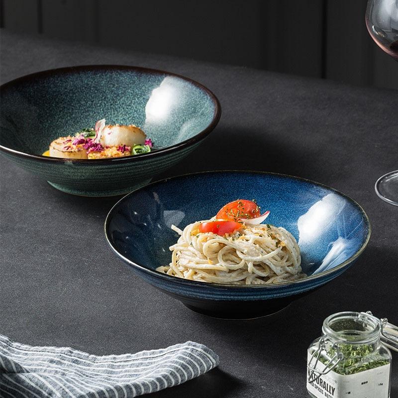 Japanese Retro Ramen Bowl Household Soup Bowl Characteristic Star Bowl Ceramic Salad Bowl Noodle Bowl Commercial Noodle Shop