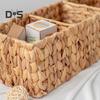 Hračky Kosmetika Proutěný koš Pletený dělený koš Velkokapacitní Ekologický víceúčelový stolní zásuvka Organizér Úložný koš