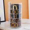 Drehbarer Mehrschichtiger Gürtel-Organizer Transparente Vitrine Für Damen-Gürtel Halsketten Schmuck Krawatten Und Fliege Aufbewahrungs-Halter