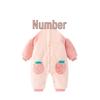 Winter Padded Cotton Jumpsuit for Newborn Girls - Warm, Plus Velvet, Thickened Outerwear