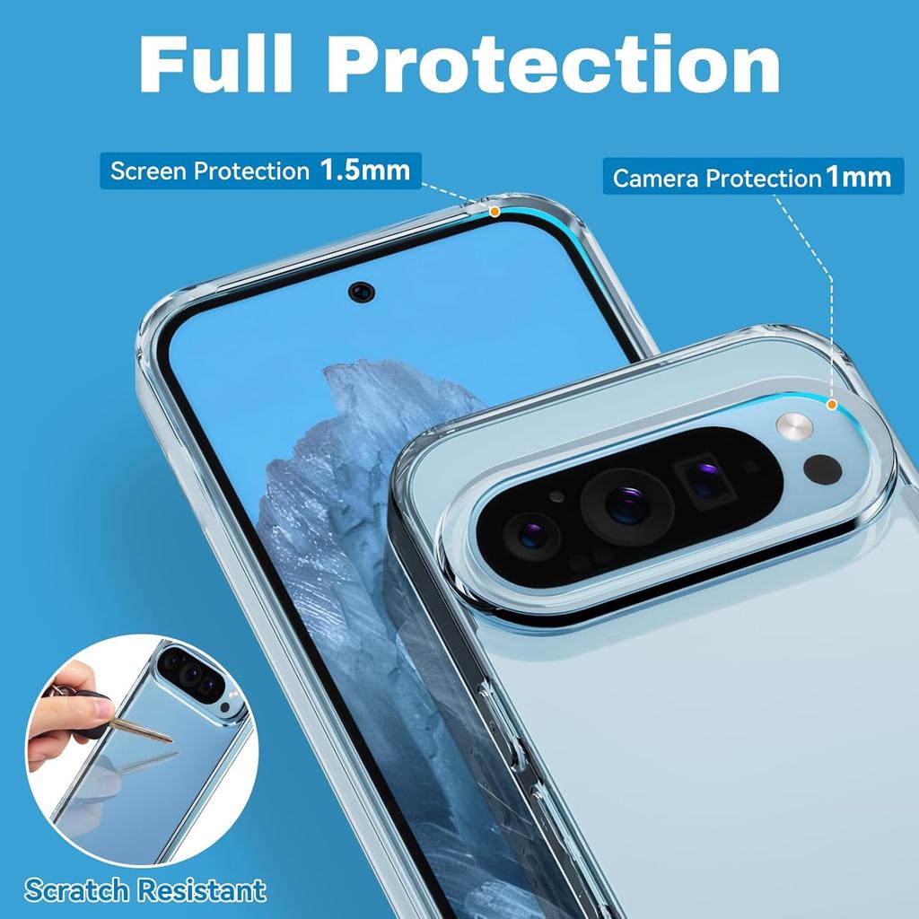Luxury Transparent Silicone Soft Ultra Thin Case for Google Pixel 9 8 A 8 7 7 A 6 A 6 Pro XL Clear Skin Feel Shell Shockproof Back Protect Cover
