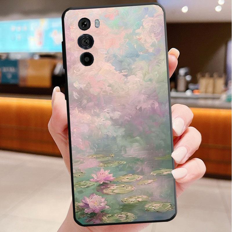

Phone Case For Motorola Edge 50 40 Pro 60 50 40 30 Ultra Neo Fusion Moto G85 G72 G53 G54 G84 G13 G32 Claude Monet Garden Lotus Moto G32