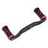 Fishing Reel Handle Carbon Fiber Frame with Fittings Replace Parts 95mm (Black Red)