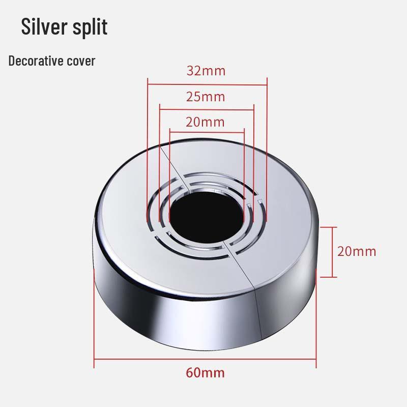 Dekorativní kryt sprchové hlavice děleného typu bez vrásek se zadním košíkem