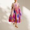 Short Sleeve Plus Size Cotton Vintage Floral New In Dresses for Women Casual Loose Long Summer Dress