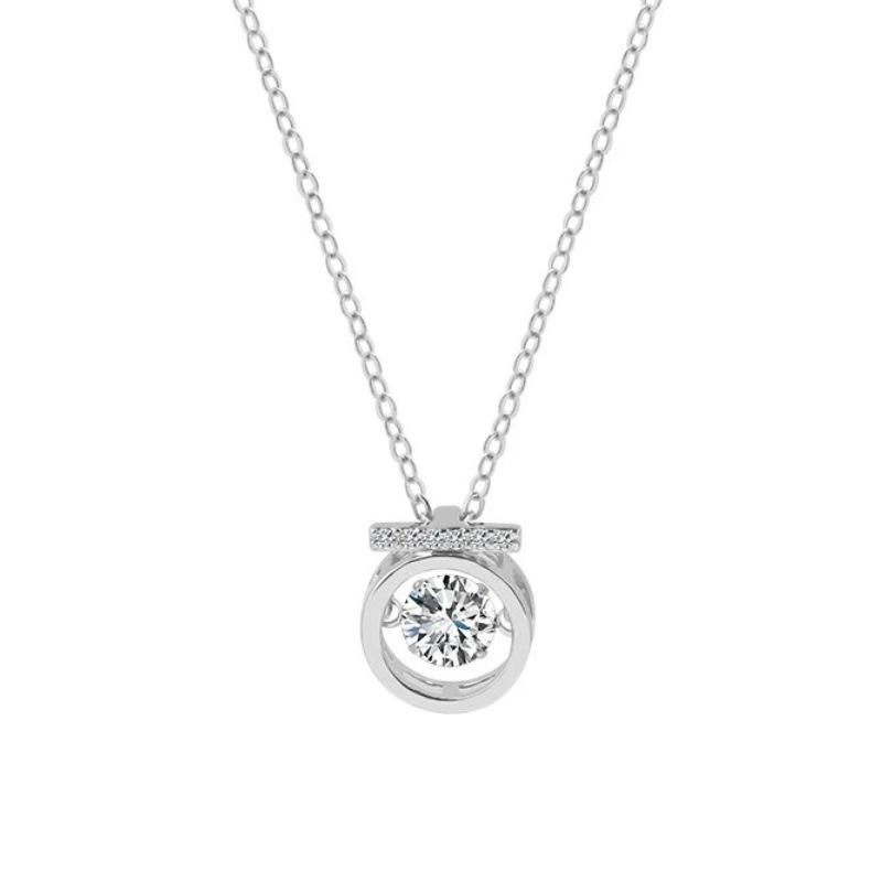 S925 Sterling Silver Beating Heart Necklace Women's Versatile Premium Smart Clavicle Chain