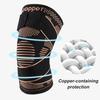1Pcs Knee Support Knitted Nylon Copper Ion X-Type Stable Patella Compression Straps Ligament Strain Knee Pads Men Women